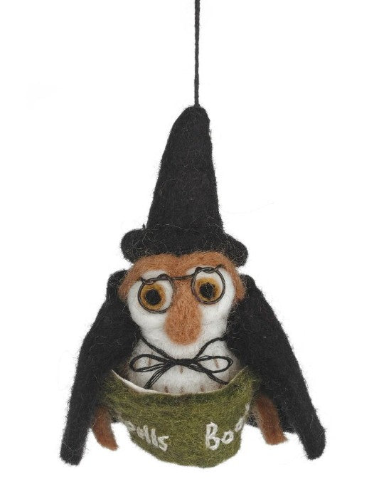 Lumos the Night Owl Halloween Hanging Decoration (Handmade Felt)
