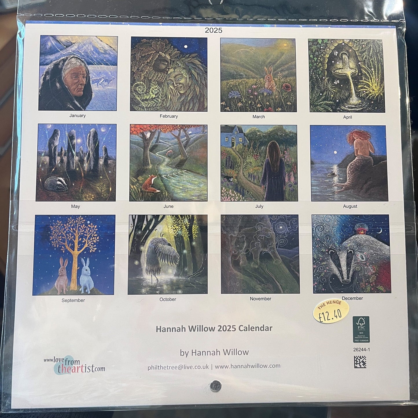 Hannah Willow 2025 Calendar