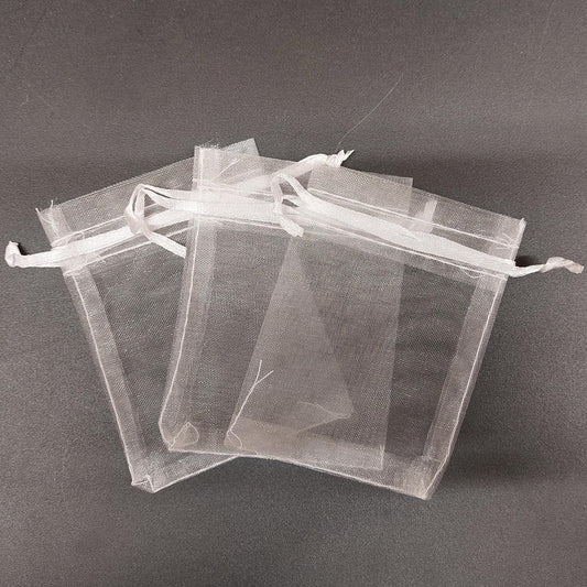 Individual White Organza Bag