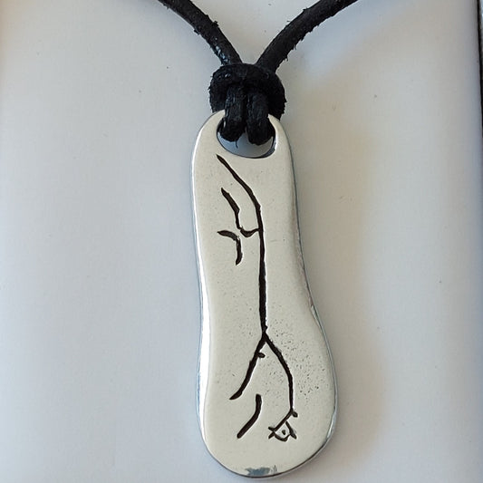 Pewter Uffington White Horse Necklace (CGPN63)