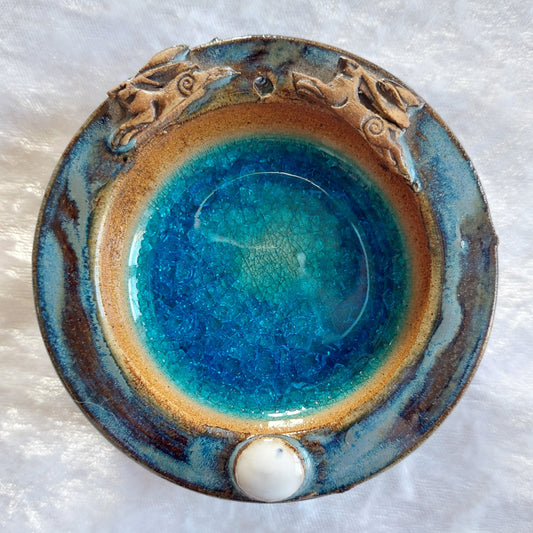 Incense Burner - Leaping Hare