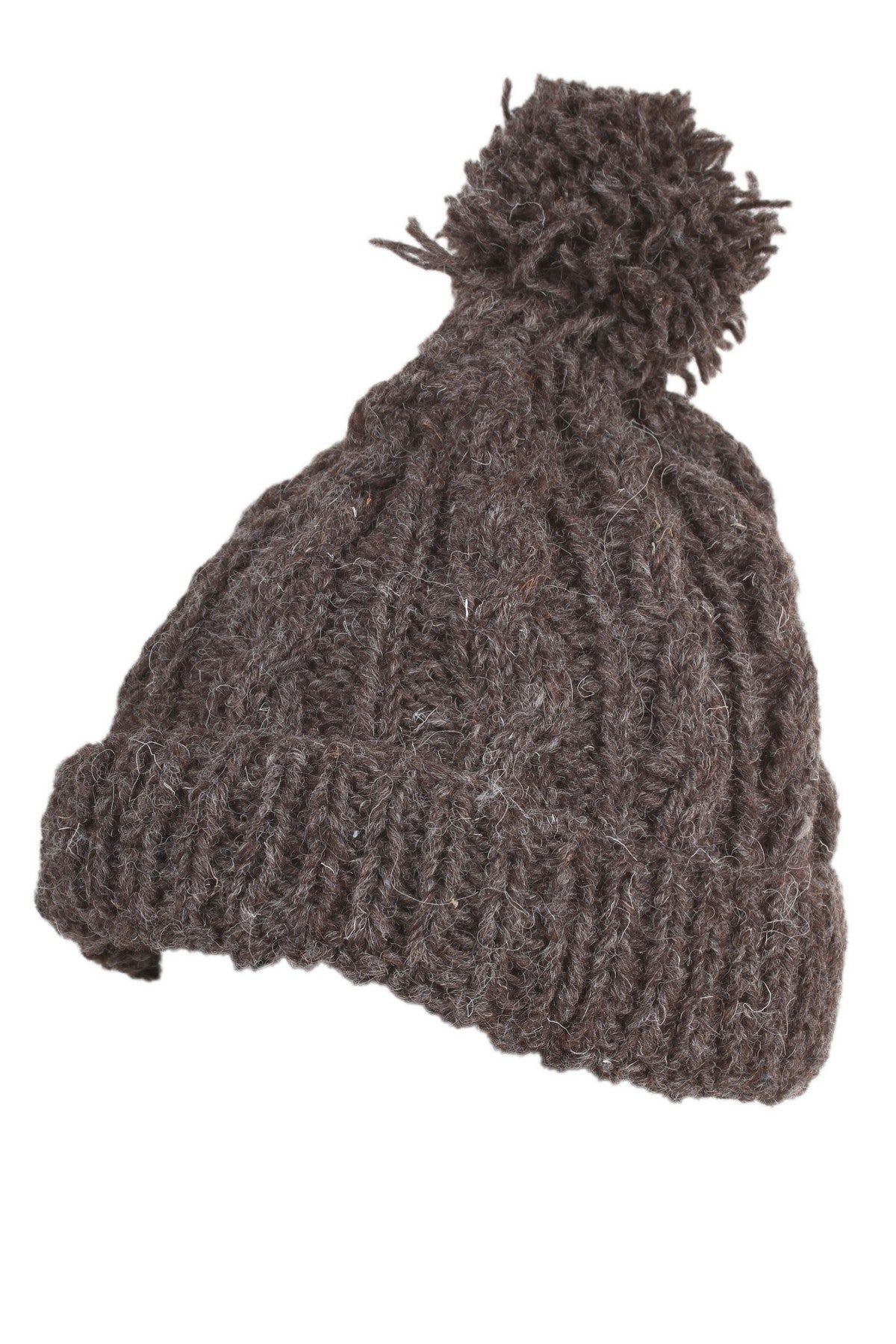 Chamonix Wool Bobble Hat - Brown