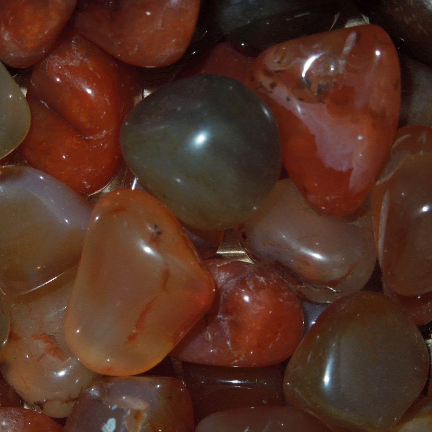 Carnelian tumble stone