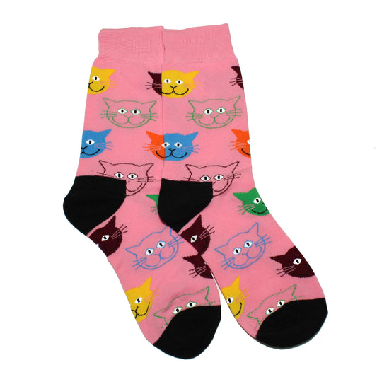 Cat Pink Socks