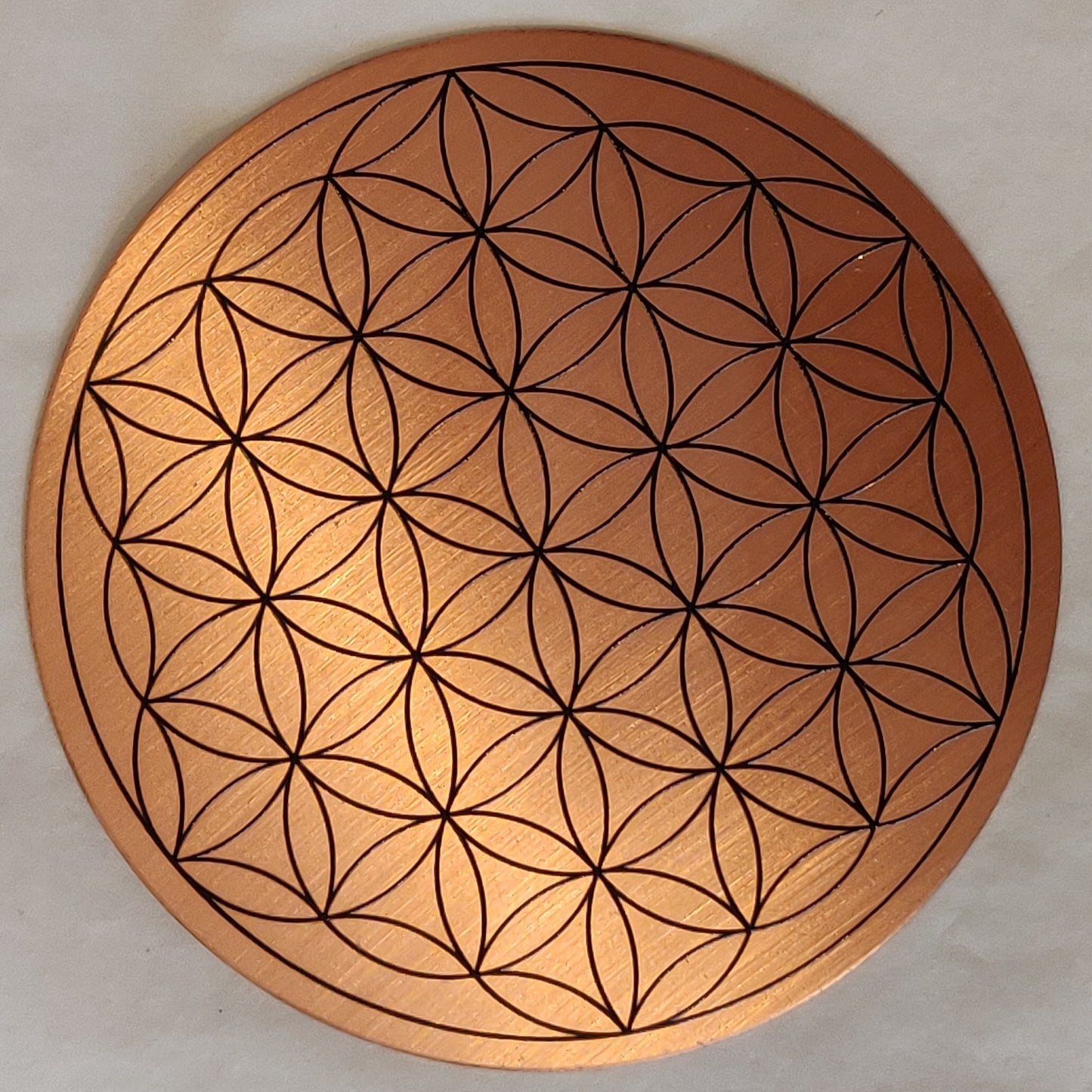 Copper Flower of Life Coaster