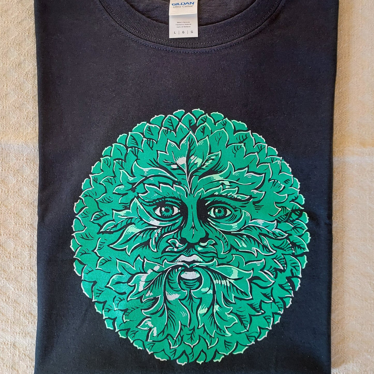 Unisex Green Man T-Shirt (Black)