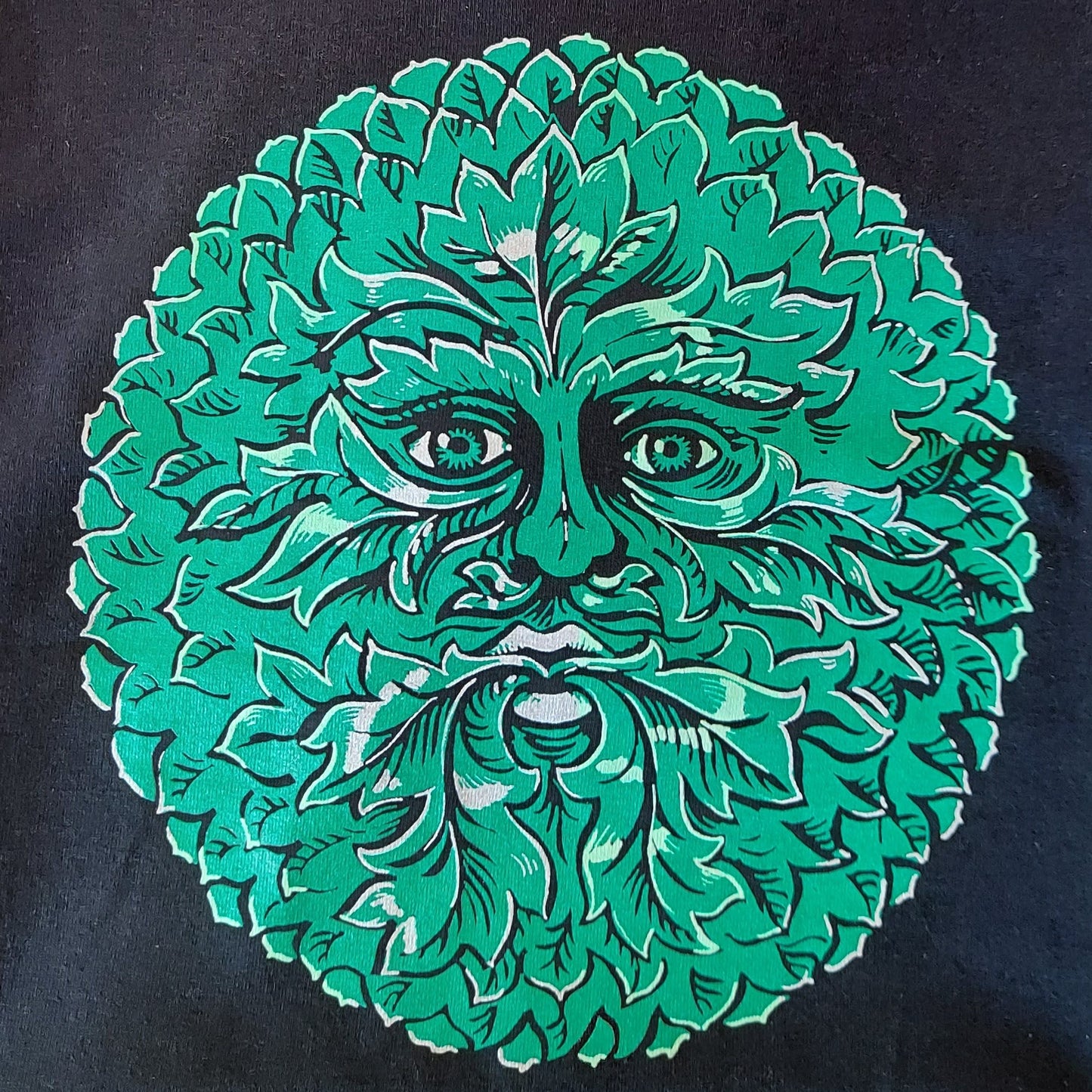 Unisex Green Man T-Shirt (Black)