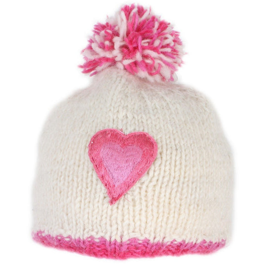 Kids Heart Bobble Beanie