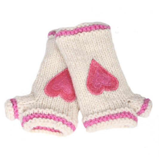 Kids Heart Wrist Warmer - Pink