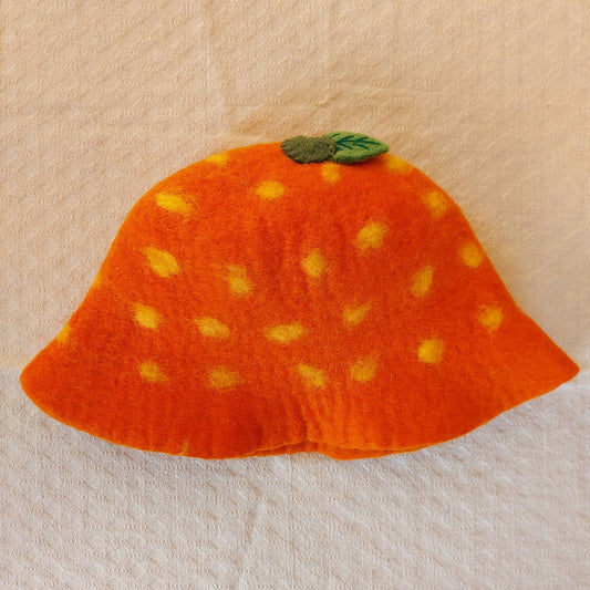 Orange Felt Hat