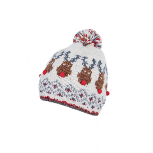 Rudolph Bobble Beanie by Pachamama