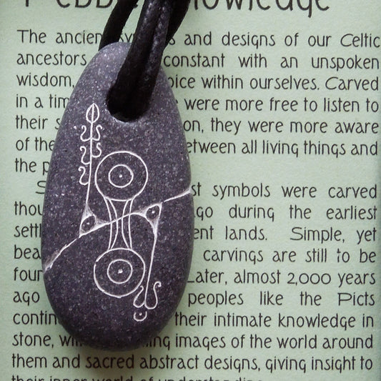 Pictish Pebble Pendant - Abstract (B2)