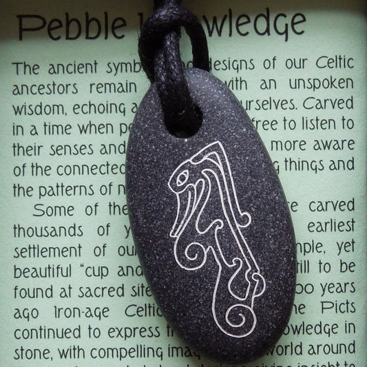 Pictish Pebble Pendant - Celtic Bird (B3)
