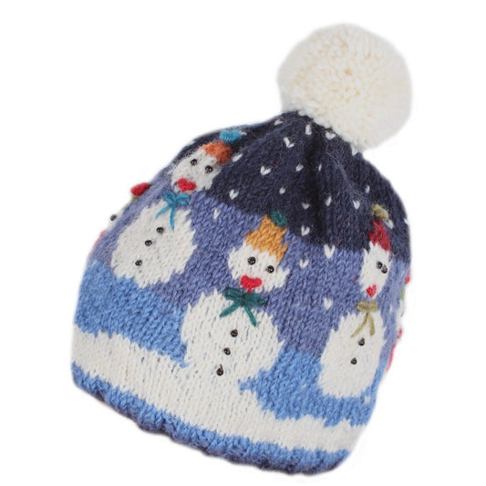 Snowman Christmas Bobble Beanie