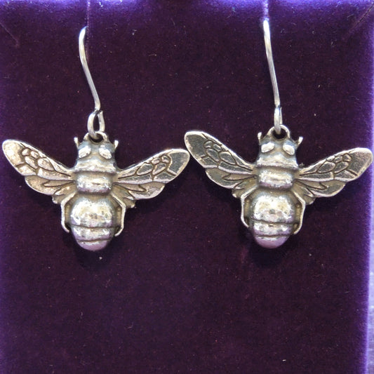 Pewter Bee Earrings (PE885)