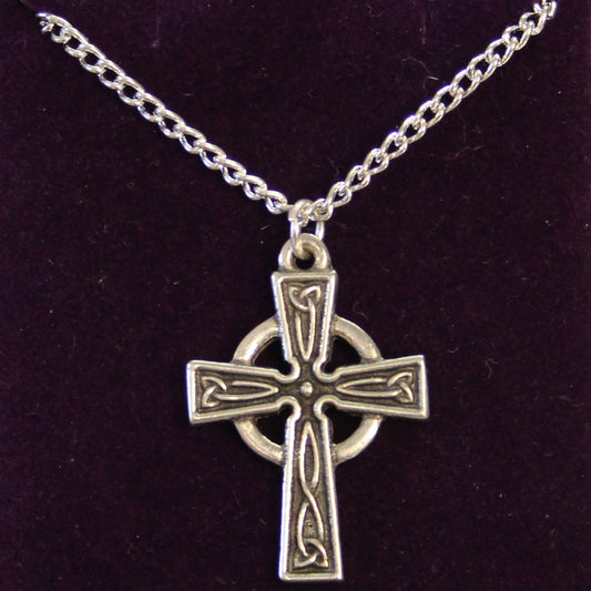 Pewter Celtic Cross Necklace (XN37)