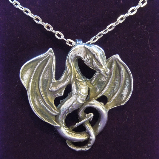 Pewter Dragon on Chain (PN953)
