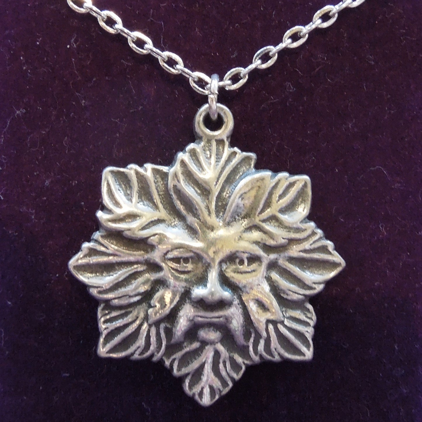 Pewter Green Man Necklace (PN17)