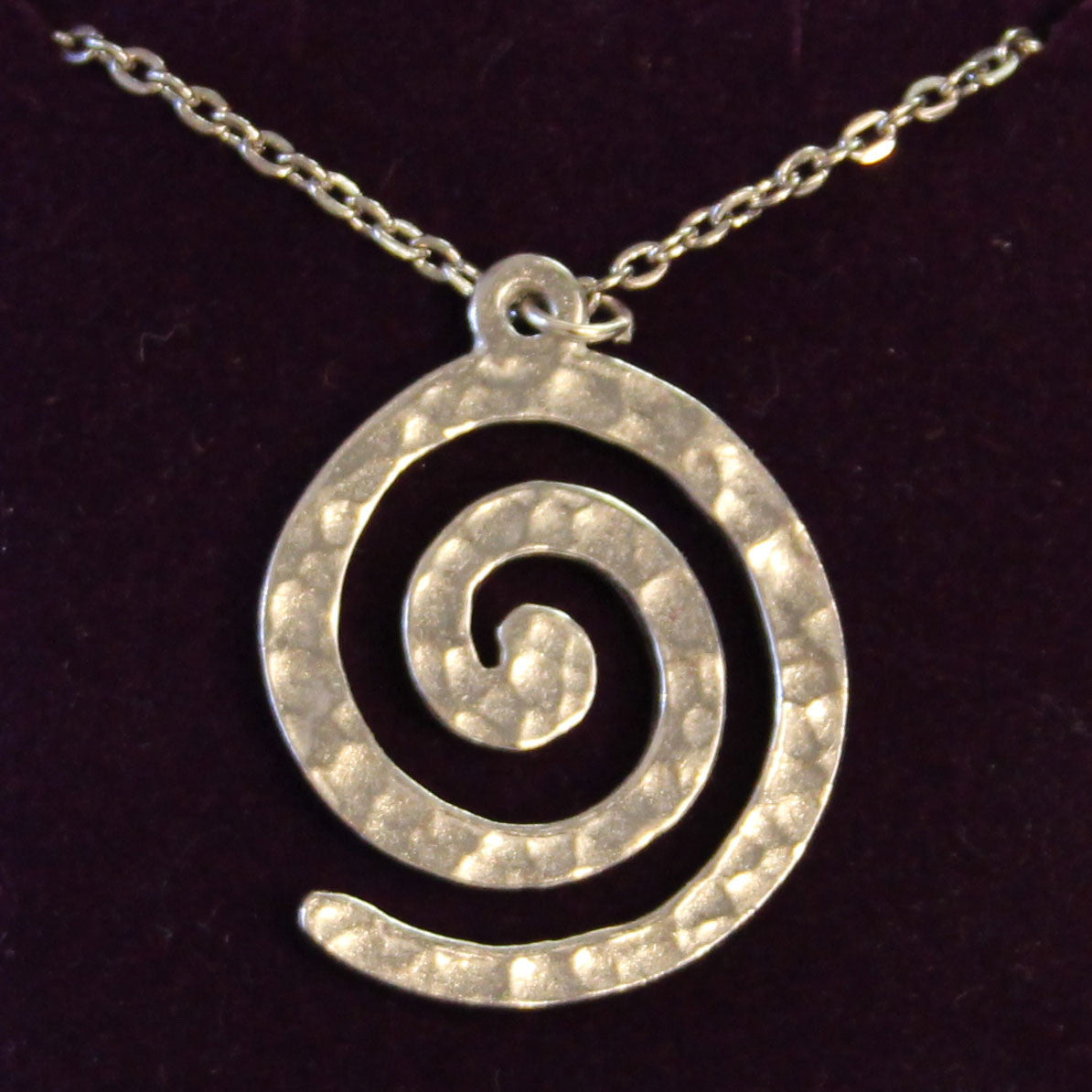 Pewter Spiral necklace (PN432)