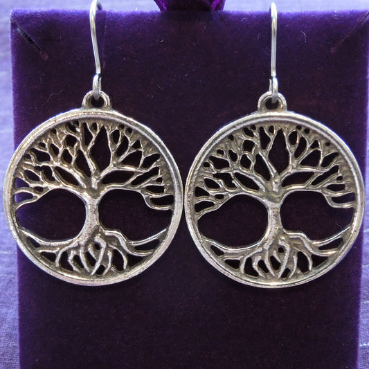 Pewter Tree of Life Earrings (PE811)