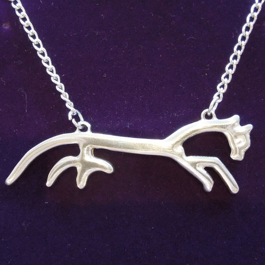 Pewter Uffington White Horse Necklace (PN767)