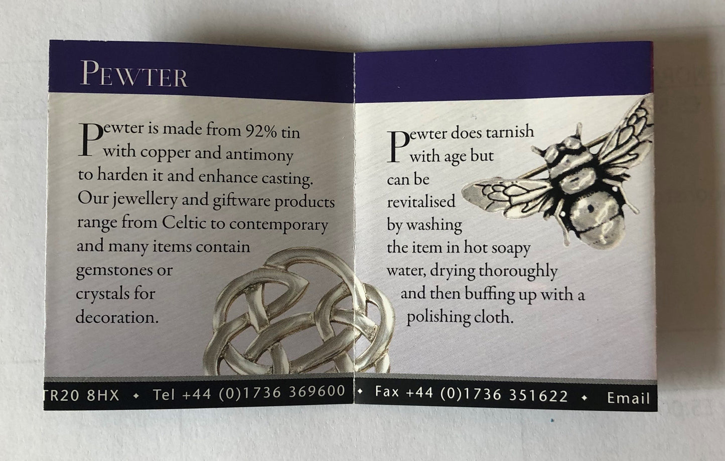 Pewter Traveller's Charm Pendant (PN683)