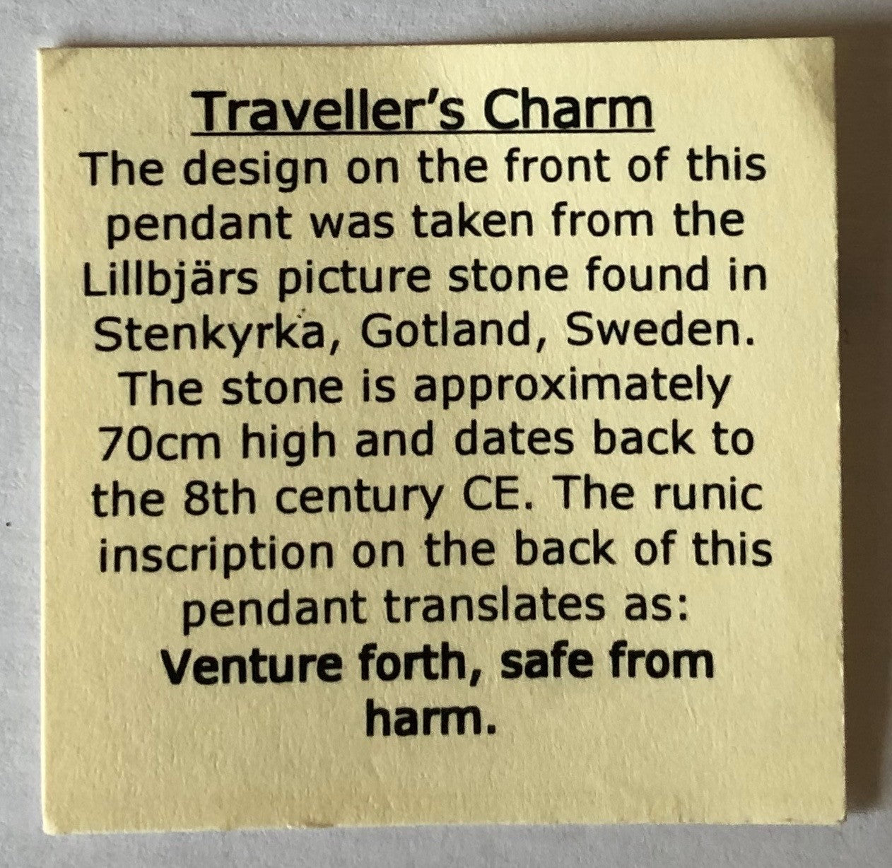 Pewter Traveller's Charm Pendant (PN683)