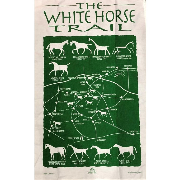 Trail of the White Horse Tea-Towel